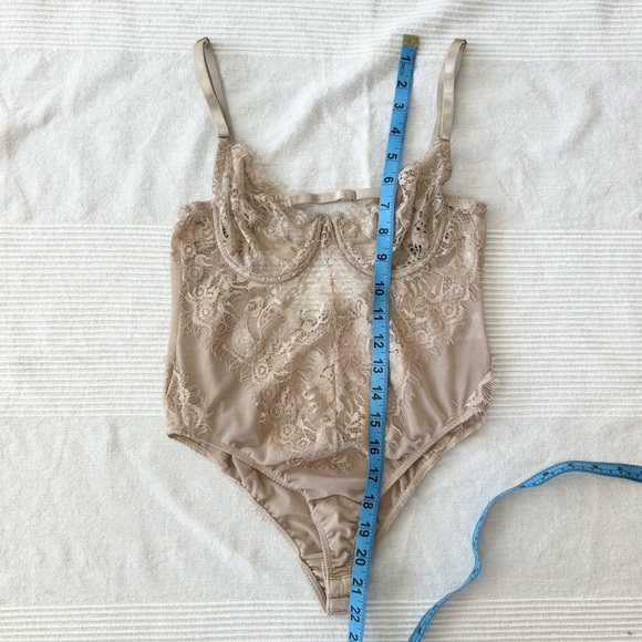 Nude Coloured Lace Bodysuit By Tic Toc - Picture 4 of 12